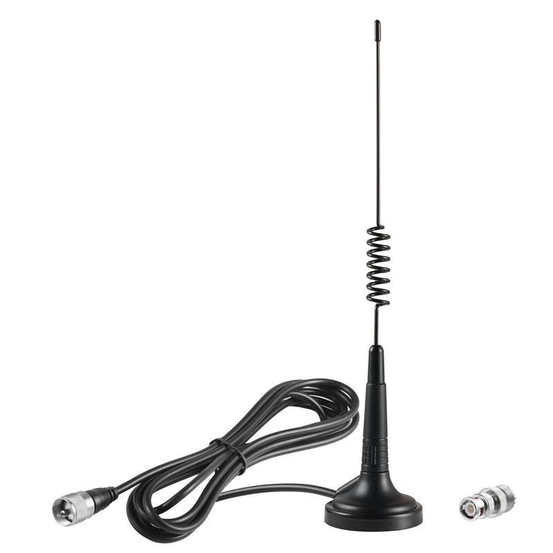 Long Range 27MHz Magnetic Base CB Radio Antenna with PL-259 BNC Male Connector for Mobile/Car Radio Cobra Midland Uniden Maxon President Vehicle Car Truck Mobile Handheld CB Radio Shack, Eifagur Spring CB Antenna