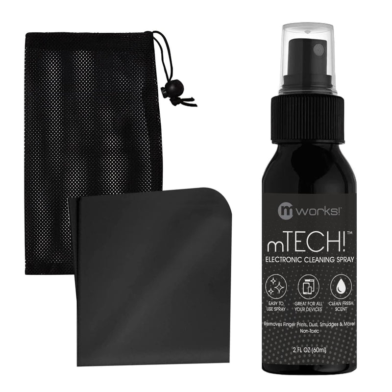 [AUSTRALIA] - mTech! Electronic Cleaning Kit with Spray Bottle & Cloth [Travel Size] Screen Cleaning Kit for Smartphones, Tablets, TVs, Laptops and All Tech with Plush Microfiber Cloth and Screen Shine Formula 