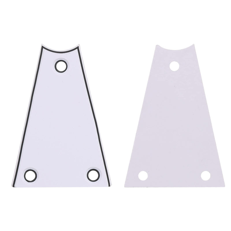 [AUSTRALIA] - PATIKIL Metal Guitar Rod Cover Plate 3 Ply 3 Holes White for Electric Guitar Bass Accessory 2pcs 