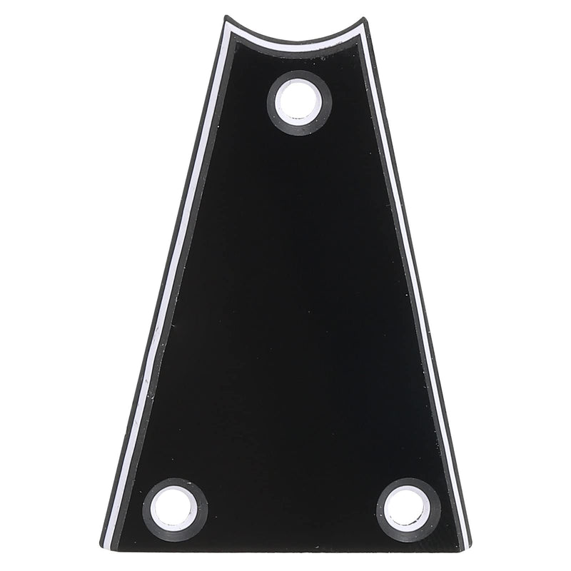 PATIKIL Metal Guitar Rod Cover Plate 3 Ply 3 Holes Black for Electric Guitar Bass Accessory