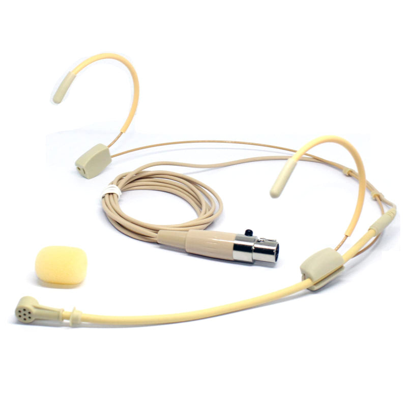 [AUSTRALIA] - 6028 Headset Microphone Headworn Condenser Mic for Shure Wireless System Bodypack Transmitter,Beige - Uni-Directional 