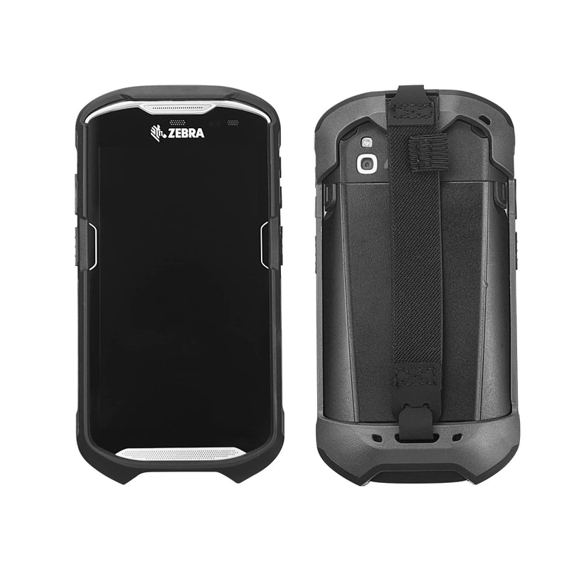[AUSTRALIA] - Protective Cover Case Rugged Boot with Hand Strap for Zebra TC51 TC52 TC56 TC57 TC510K,Case for Handheld Barcode Touch Mobile Computer,Scanner Accessories(Black) Black 