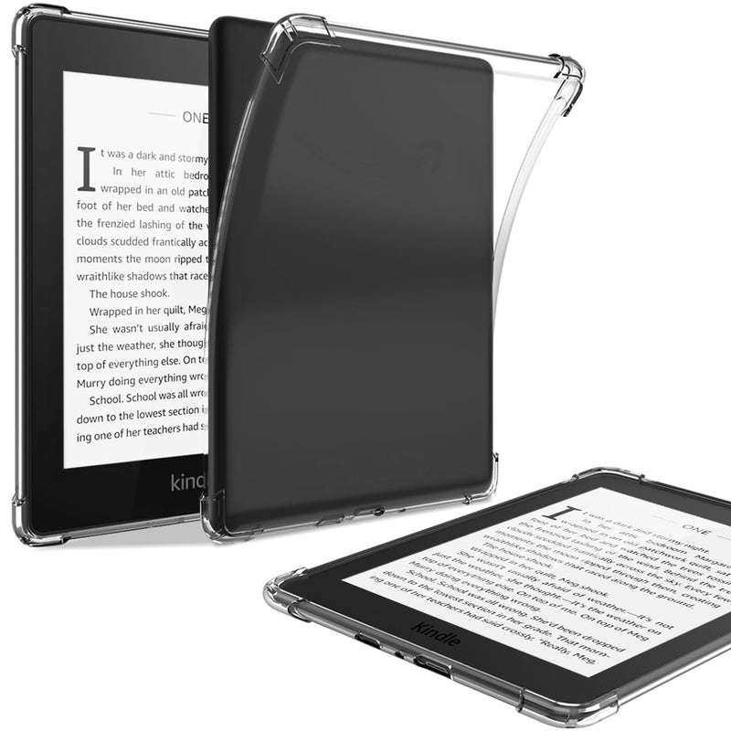 BOZHUORUI Clear Case for Older Kindle Paperwhite Prior to 2018 (5th/6th/7th Generation, 2012-2017 Release,Model EY21 & DP75SDI) - Lightweight TPU Transparent Soft Back Cover Shell (Clear)