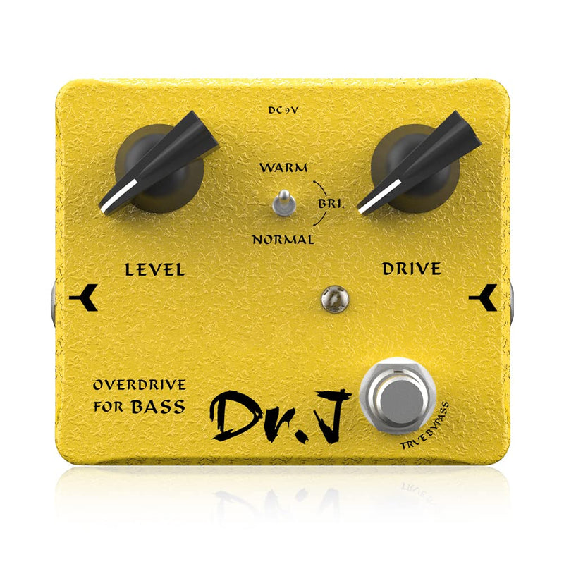[AUSTRALIA] - JOYO Bass Overdrive Pedal Effects from Rock to Metal Specially Design for Bassist High-end Edition Dr.J Series (D52) Bass Yellow 