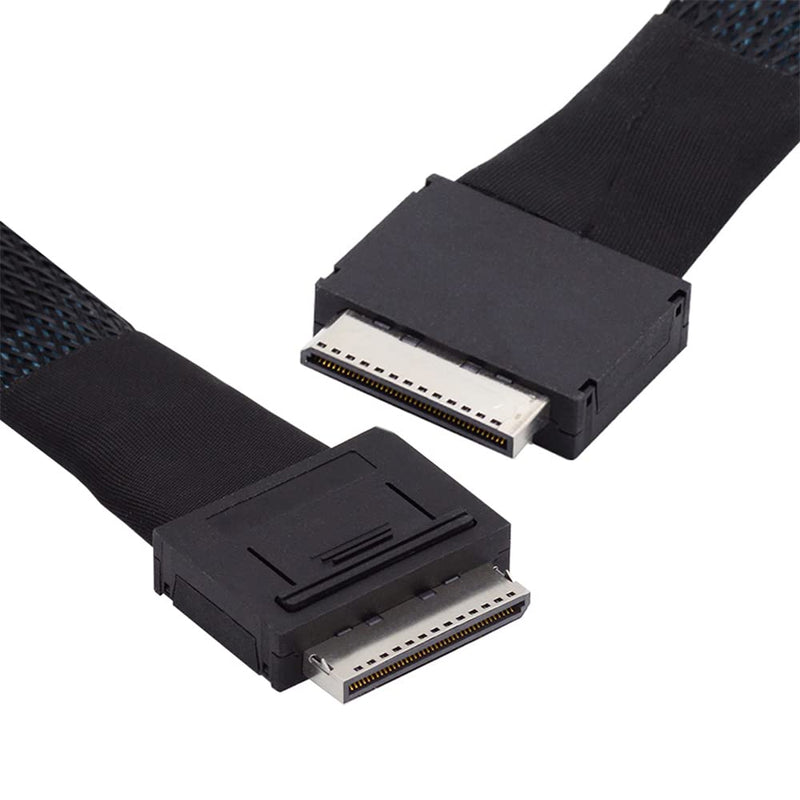 cablecc 50cm OCuLink PCIe PCI-Express SFF-8611 8X 8-Lane to OCuLink SFF-8611 8X SSD Data Active Cable