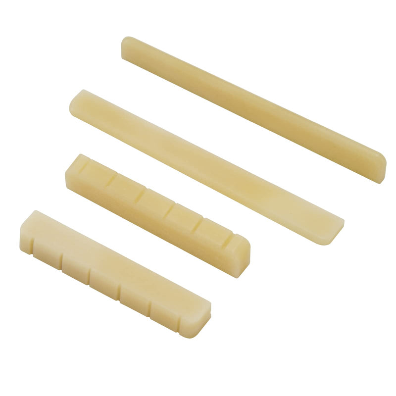 [AUSTRALIA] - Miwayer Classical Guitar Bridge Unbleached Bone 6 Strings Saddle and Nut Made of Real Natural Bone (Classical Bridges 2 pair) Classical Bridges 2 pair 