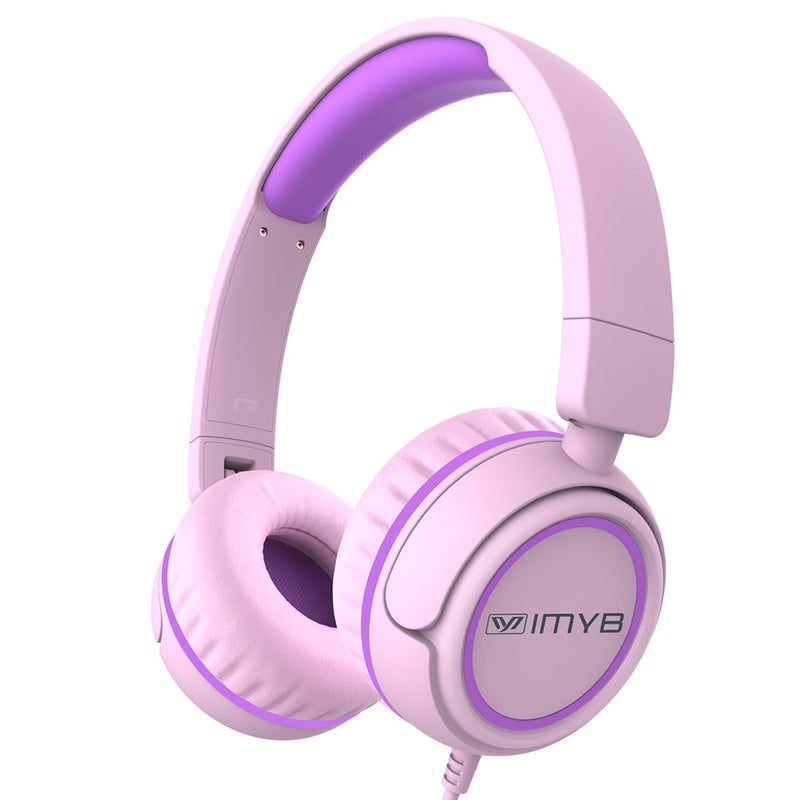 [AUSTRALIA] - Kids Headphones, V1 Wired Stereo Foldable Tangle-Free 3.5mm Adjustable On-Ear Headphones for Kids for School/Toddlers/Childrens/Teens/Boys/Girls/Ipad/Tablet/Kindle/Phones/Travel/Plane (Pink) Pink 
