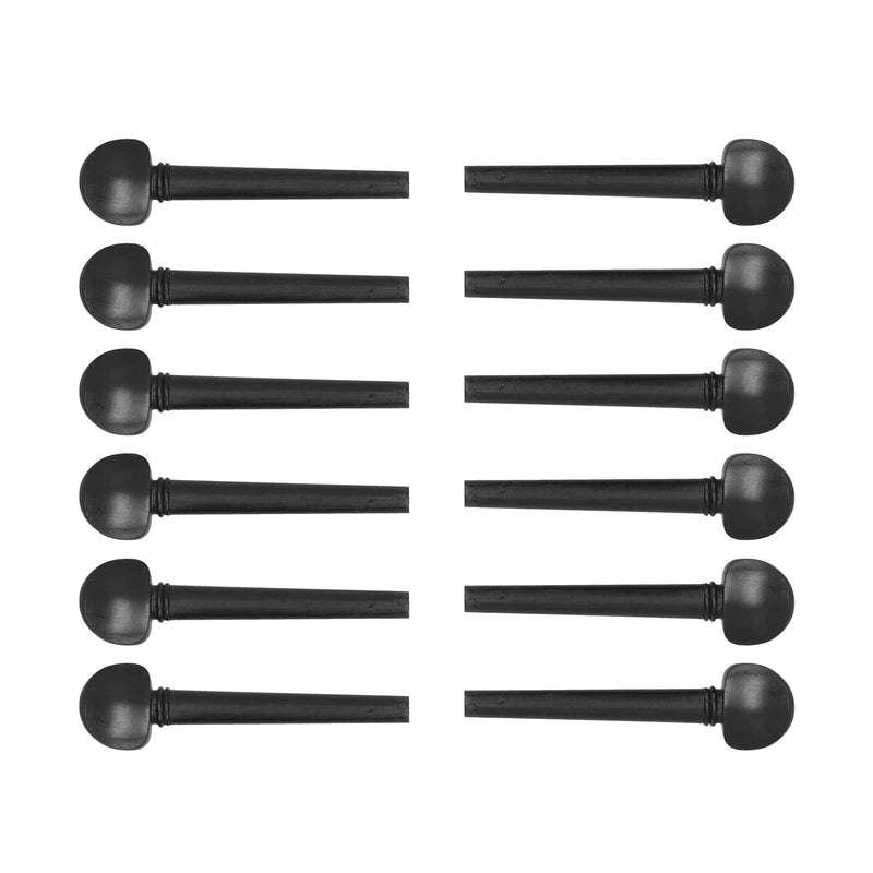 [AUSTRALIA] - Oud Ebony Pegs, 12Pcs 8.7cm Wooden Tuning Replacement Ebony Pegs with Fisheye for Oud 