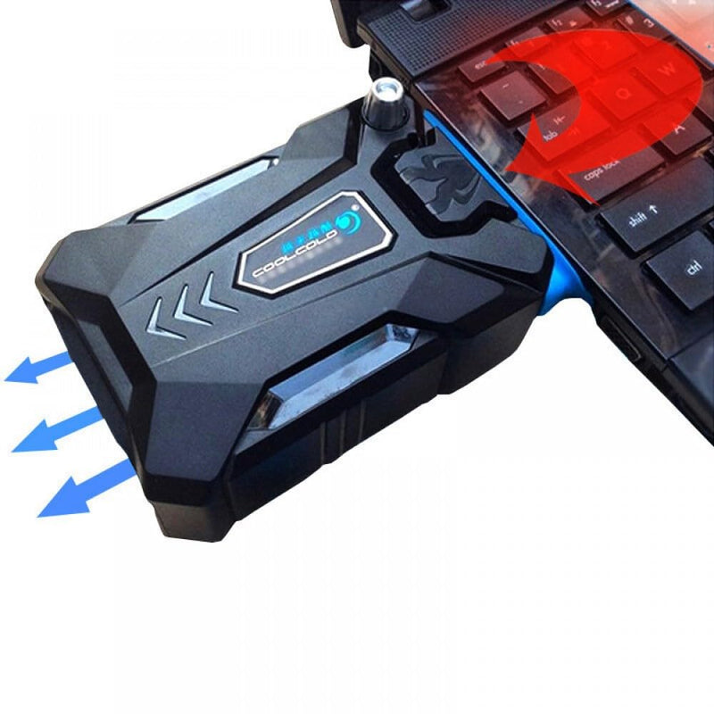 [AUSTRALIA] - Game Gaming Notebook Laptop Vacuum Cooler USB Air Cooler Adjustable Speed 3000±10％RPM Portable External Extracting Cooling Fan 