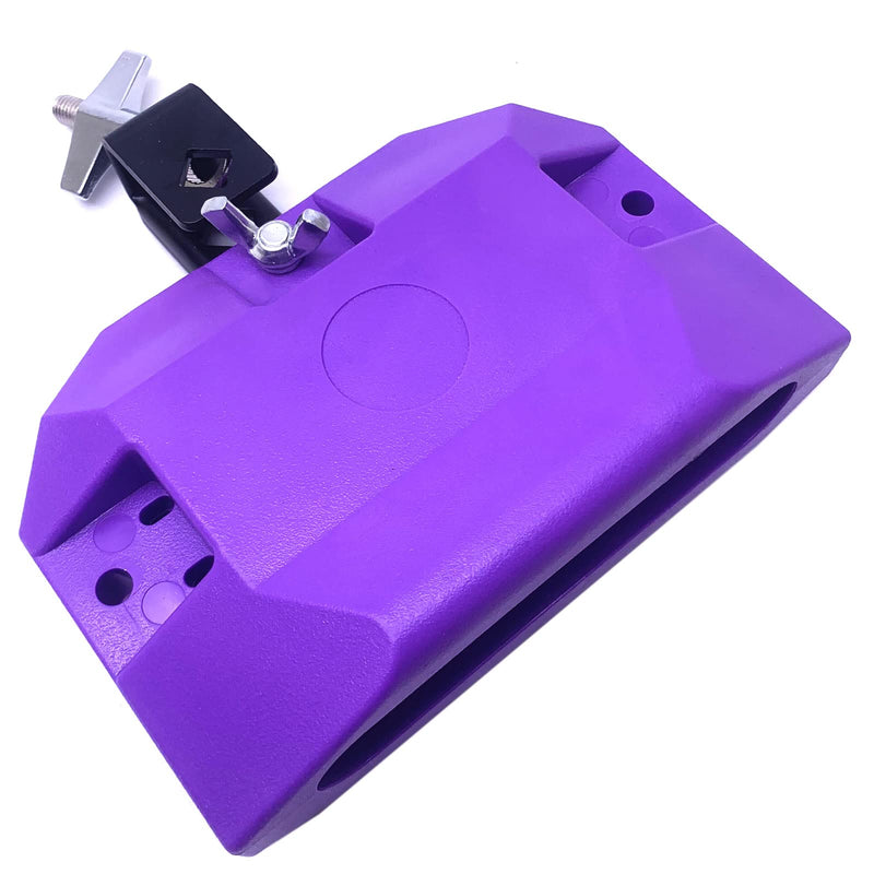 Jam Drum Block Latin Percussion Musical Instrument Plastic with 3 Sided Mount Medium Pitch (Purple) Purple