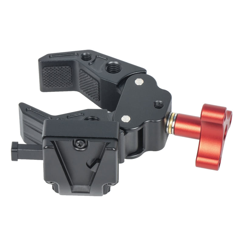 [AUSTRALIA] - Came-TV V-Mount Battery Clamp Large Open Angle and Solid Structure Adapter with 1/4 and 3/8 inches Screw Holes Mounting to Light Stand or Tripod 