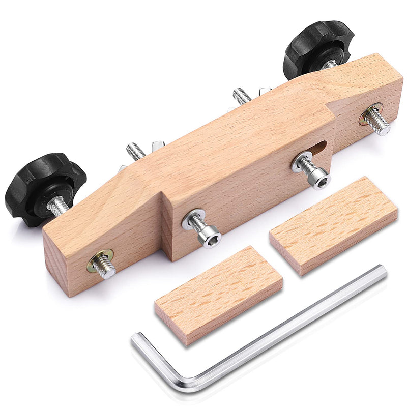 Facmogu Solid Maple Guitar Bridge Clamp, Entry Level Bridge Clamp Acoustic Luthier Tools with Cork Gasket & L-Wrench, Wooden Guitar Bridge Clamp for Classical/Acoustic Guitar Accessory Luthier Tools