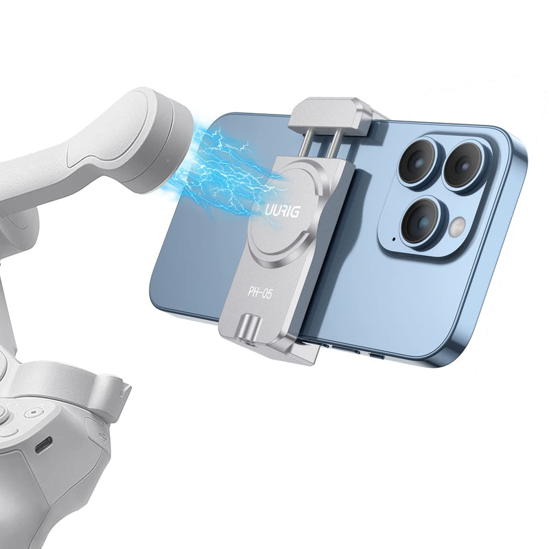 [AUSTRALIA] - UURIG Magnetic Cell Phone Clamp for DJI OM, Phone Tripod Mount, Handheld Gimbals Magnetic Ring Holder for DJI OSMO Mobile 8/7/7P/6,OM 5/OM 4/OM 4 SE Accessories 