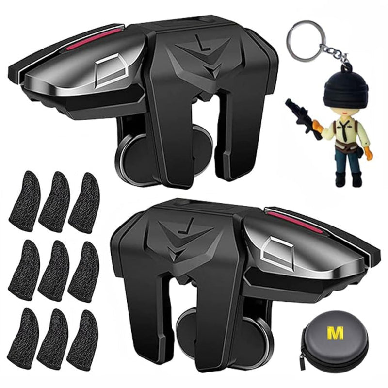 PUBG Mobile Triggers 13 in 1 Combo, 4 GamingTriggers Mobile Phone Game Controller for PUBG/Fortnite/Call of Duty/Rules of Survival, Aim & Fire Trigger for iPhone & Android Phone (Boy) Boy