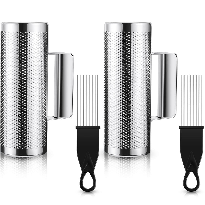 Kathfly 4 Pcs Guiro Instrument Metal Stainless Steel Musical Latin Percussion Shaker with Scrapers for Live Performance(3 x 8 Inch) 3 x 8 Inch
