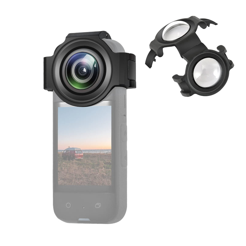 Upgrade Lens Guard for Insta360 X3 Protective Cover Case for Insta360 Camera Accessories(Optical Glass Lens Cap) Snap-on