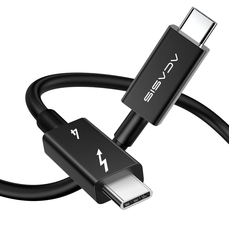 ACASIS [Intel Certified Thunderbolt 4 Cable 6.6ft, 40Gbps Data Transfer, 100W PD Charging, 8K Video, Compatible with Thunderbolt 4/3, USB-C, USB4 Devices, Black (6.6ft/2m) 6.6ft/2m
