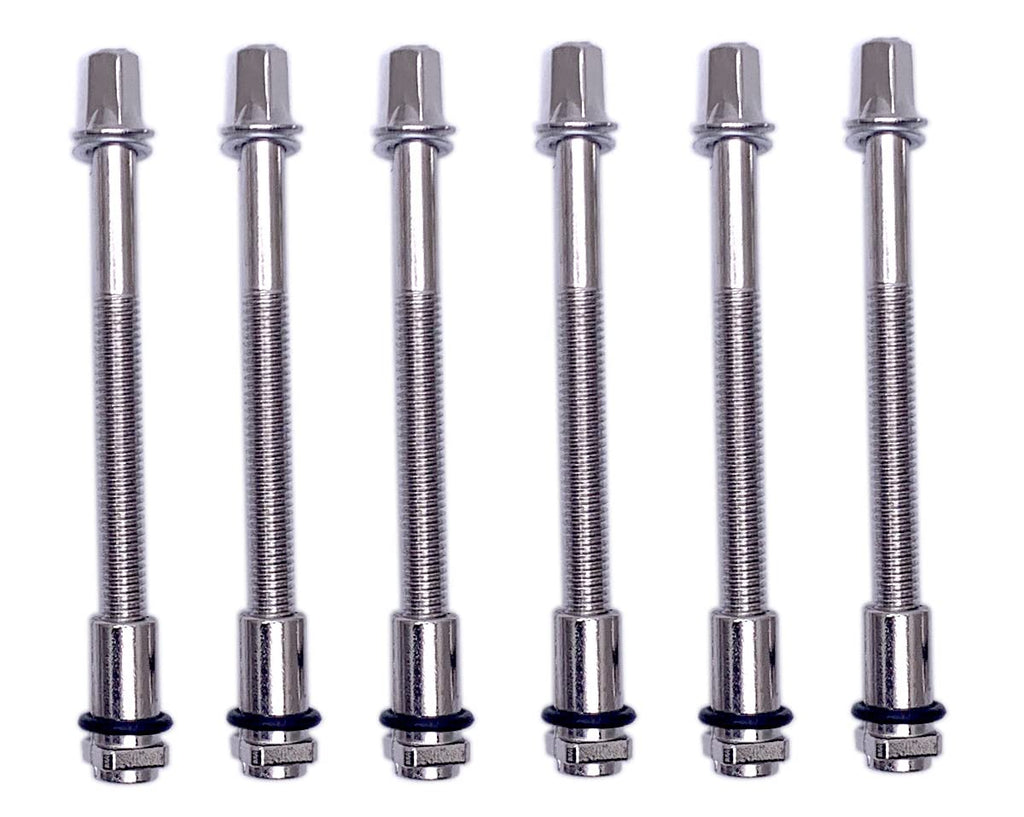 6Pcs Tension Rods Screw with Lug Nuts & O-Rings for Drum Set Parts Hardware M6 x 2-1/2Inch(60mm) 60mm