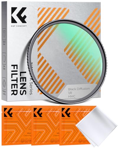 K&F CONCEPT 62mm Black Diffusion 1/8 Filter