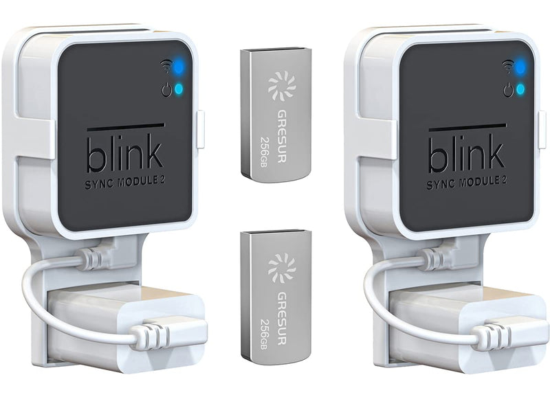 256GB Blink USB Flash Drive for Local Video Storage with The Blink Sync Module 2 Mount (Blink Add-On Sync Module 2 is NOT Included),2Pack 256 GB 2Pack + 2 Pack