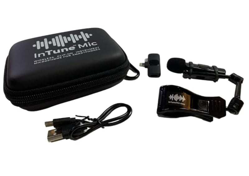 [AUSTRALIA] - InTune Mic - Wireless Clip-on Instrument Microphone for Smartphones, Compatible with iOS & Android, Tuner Apps, Lightweight and Portable (USB-C) USB-C 