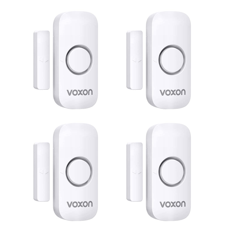 Door Window Alarm for Kids Safety VOXON Wireless Door Alarm for Home Security Personal Security Window Alarms Sensor Burglar Door Alarm for Home, Cars, Sheds, Caravans DIY Kit Pack of 4 4PCS