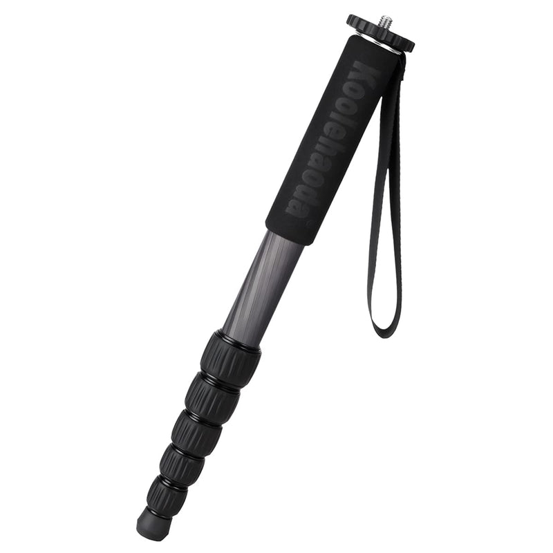 Koolehaoda 62" Camera Monopod 6 Section Compact Carbon Fiber Unipod | Extendable Photography Monopod with Phone Holder for DSLR Mirrorless Cameras Video Camcorder Max Load 10kg/22lbs Carbon Fiber Monopod