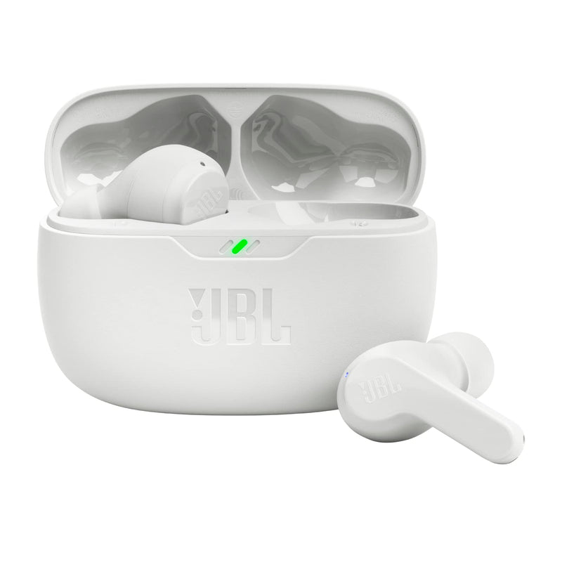 JBL Vibe Beam - True Wireless Earbuds - White | JBL Deep Bass Sound, Comfortable fit, Up to 32 8h 24h total hours of battery life with speed charging