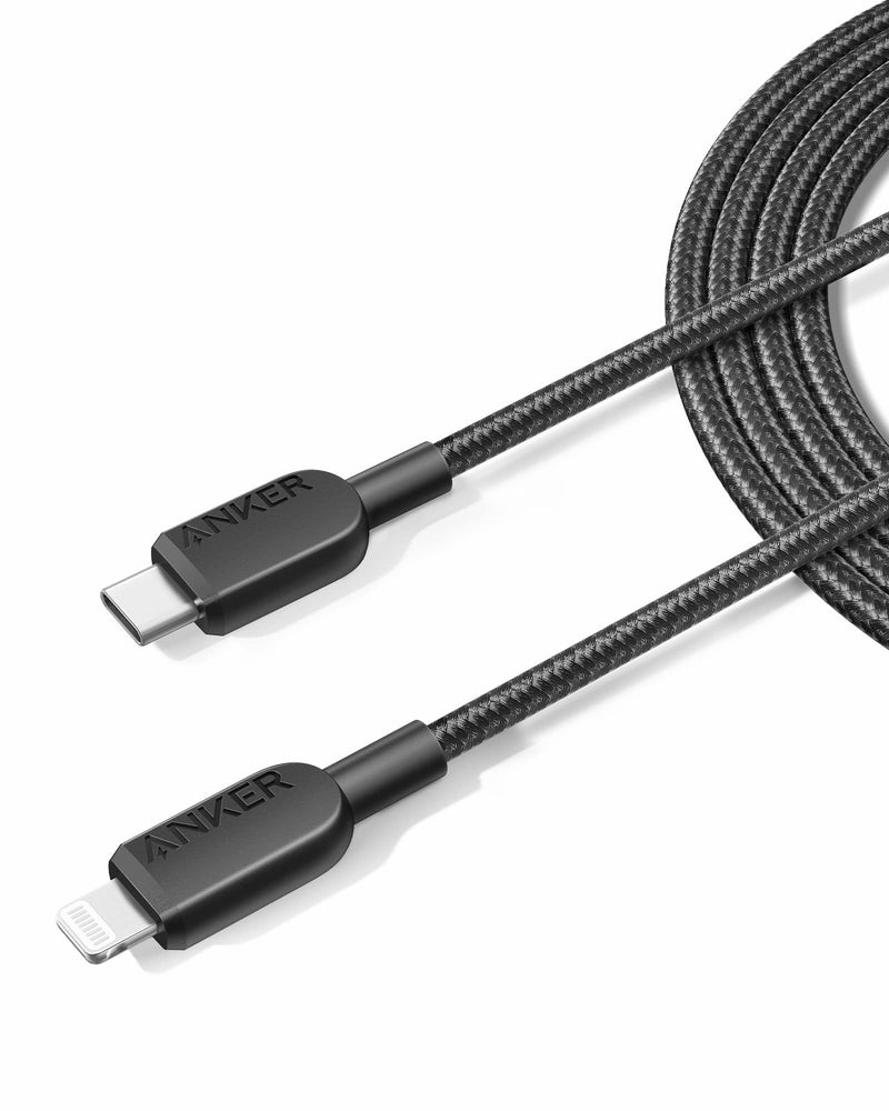 Anker iPhone Fast Charging Cable,2pack-6ft,310 USB-C to Lightning Braided Cable, MFi Certified, Cable for iPhone 14 Plus 14 14 Pro Max 13 13 Pro iPhone 12 (Black, Charger Not Included) 6ft Black 2