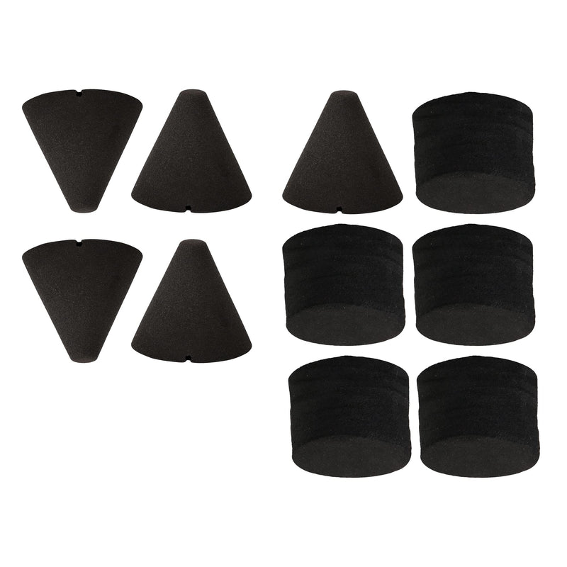 [AUSTRALIA] - Yibuy Electronic Drum Piezo Trigger Cone Cylinder Black Foam Parts Kit Pack of 10 