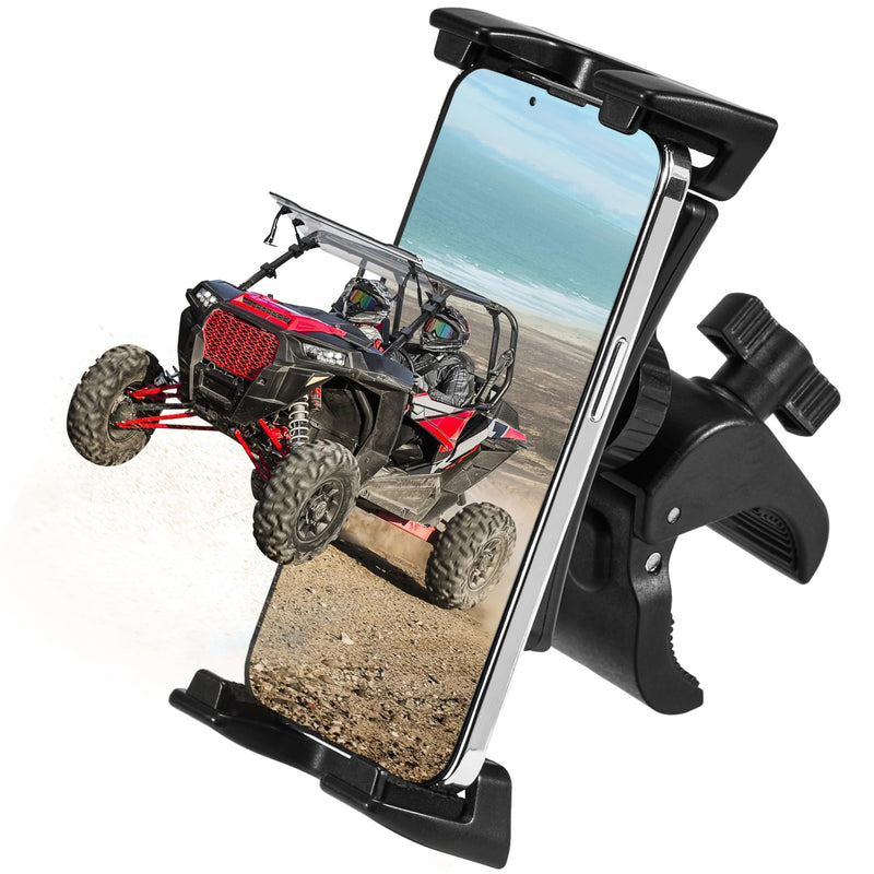 KEMIMOTO UTV Phone Mount ATV Holder, Fit 4.7"-13" Phone & Tablet | 360° Adjustable Heavy Duty, Compatible with Can-Am Maverick X3 Outlander Polaris RZR Sportsman Kawasaki Talon Viking