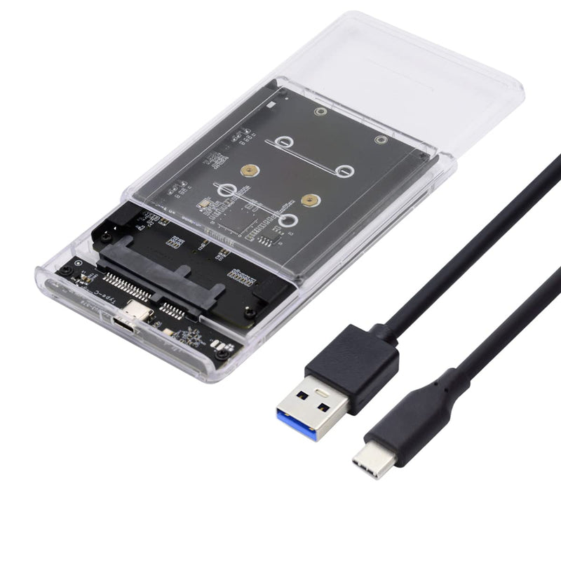 xiwai Dual NGFF B+M-Key M.2 SSD Card JOBD Raid0 Span Bridge to USB3.0 Type-C USB-C 2.5inch SATA Combo Enclosure NGFF+NGFF to USBC