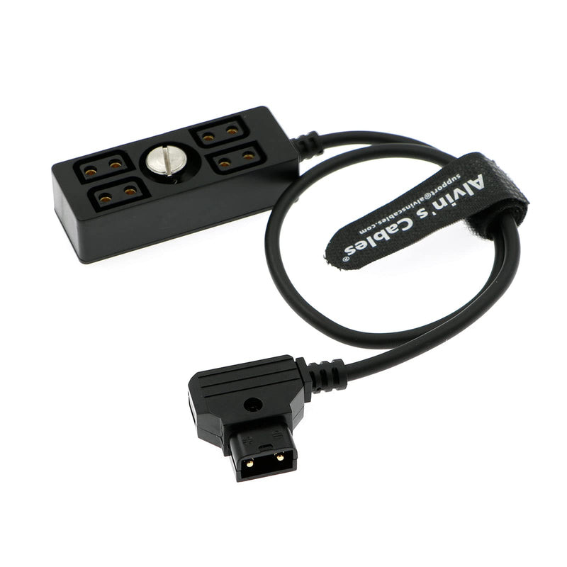[AUSTRALIA] - Alvin's Cables D-tap Splitter Cable Dtap Male to 4 Port D Tap Female Splitter Hub Power Cable for ARRI RED Teradek SmallHD SmallRig V-Mount|Gold-Mount Battery 40cm/15.7in 40cm/15.7in with screw 1 to 4 
