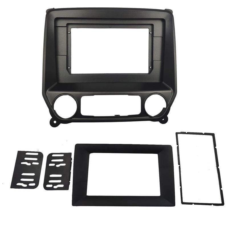 [AUSTRALIA] - Radio Stereo Bezel for Chevrolet Silverado 2014+ GMC Sierra 2014+ Dash Installation Mount Trim Kit Fits 10.1" and Double Din 