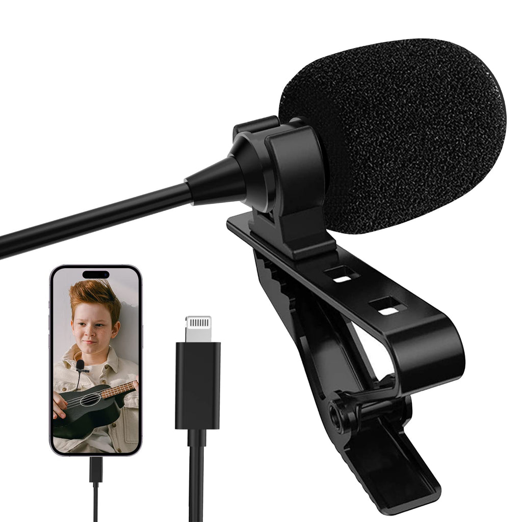 ALTSON iPhone Microphone for Video Recording，Lavalier Lapel Microphone YouTube Interview Tiktok for iPhone/iPad/iPod (MFi-Certified)