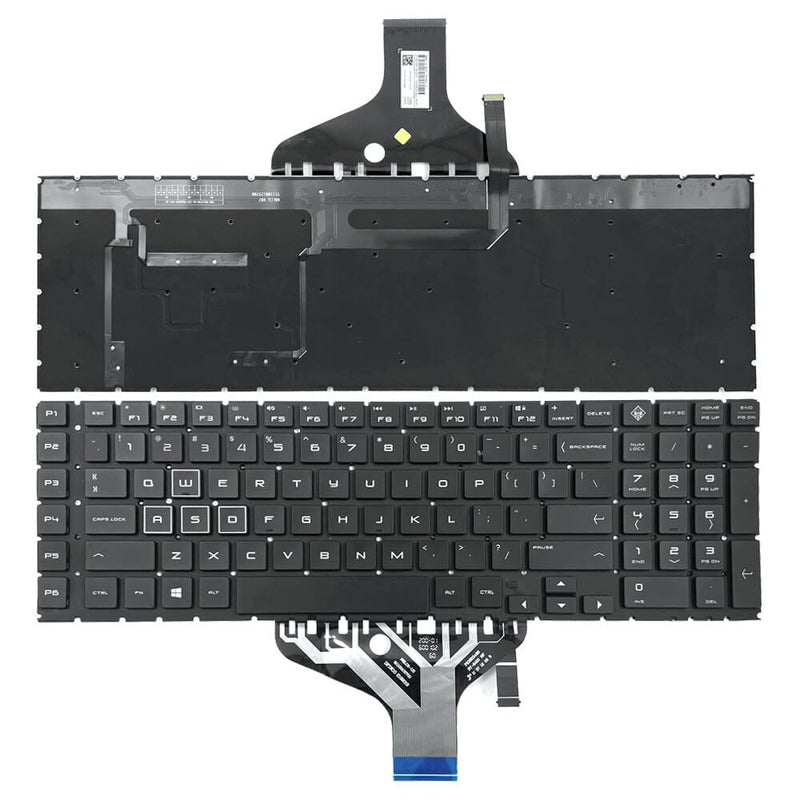 GinTai US Keyboard for HP Omen 17-CB 17-cb1070nr 17-cb1072nr 17-cb0080nr | 17-cb0050nr 17-cb0060nr 17-cb1097nr 17-cb1010ca Omen 15-DC, NSK-XP2BQ 9Z.NF3BQ.201 L32775-001 Laptops Keyboard RGB Backlit US