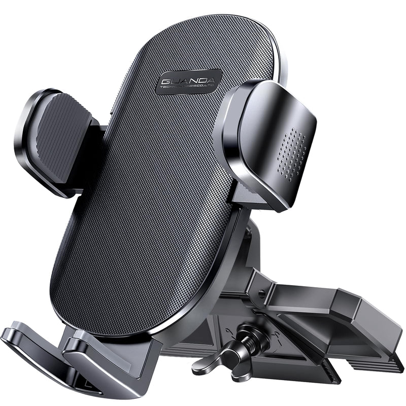 CD Phone Holder for Car, Stable CD Slot Mount for Thick Cases, 360° Viewing | Fits most 4–7-inch smartphones and GPS devices, including iPhone, Samsung Galaxy, Google Pixel, Motorola, Huawei, LG and more Black