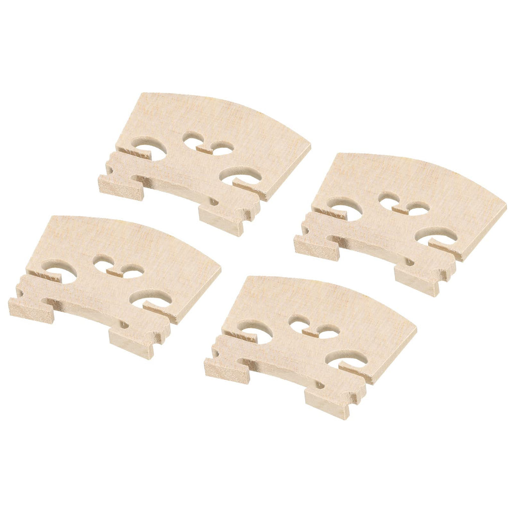 MECCANIXITY 3/4 Violin Bridge Maple Wood Violin Parts for 3/4 Violin, Pack of 4