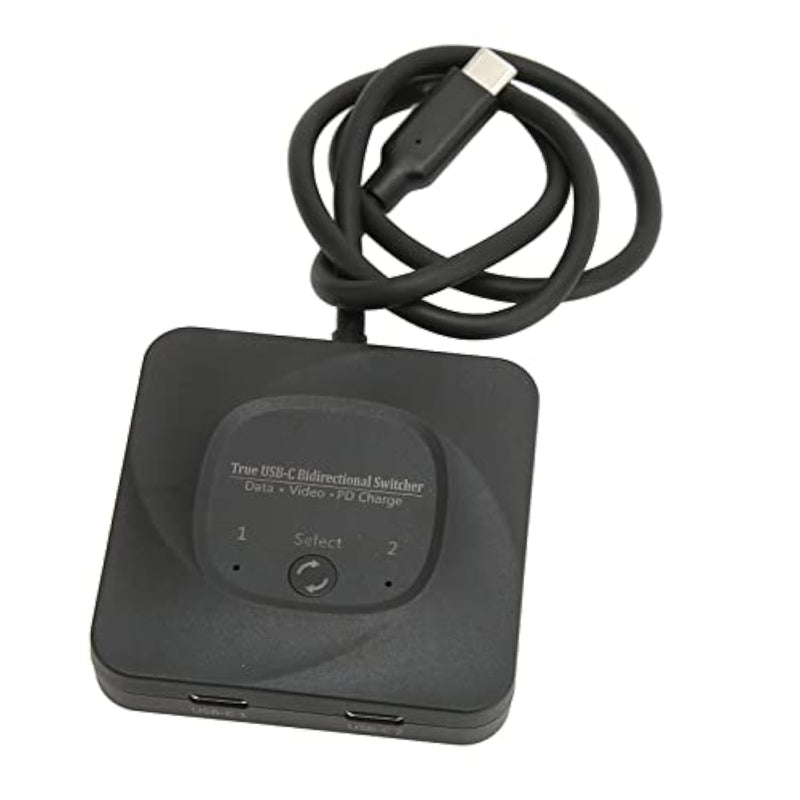 USB 3.0 Selector, 2 in 1 Out USB C er with Power Indicator, Bi-Directional for 2 Computers Share 1 USB Device