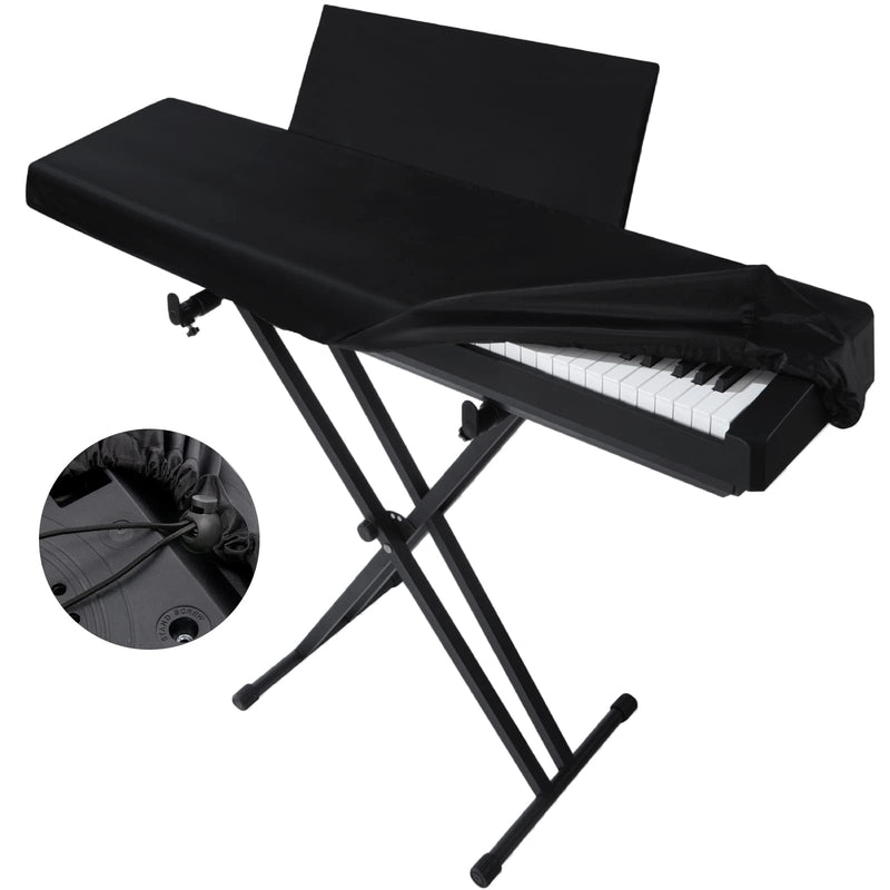 [AUSTRALIA] - Piano Keyboard Dust Cover, Water Proof Stretchy Electric Piano Keyboard Covers for Digital Electric Pianos, Full Cover Elastic Lock Music keyboard Protector Cover (88 - Keys, Black) 88 - Keys 