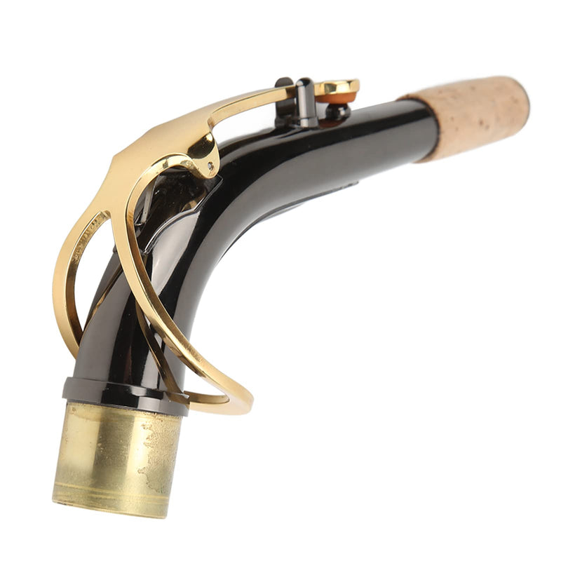 Sax Bend Neck Metal Cork Saxophones Accessory Black Plated for Alto Saxophone