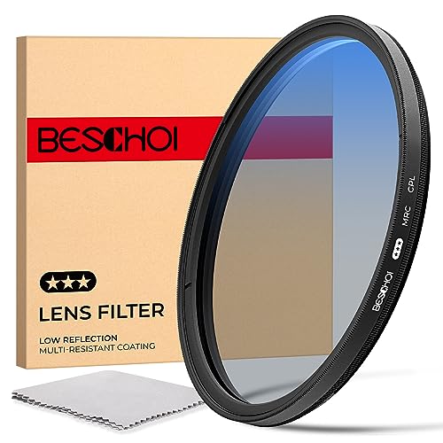 Beschoi 40.5mm Polarizer Filter 30 Layer Multi-Resistant Nano Coated Circular Polarizing Filter(CPL) with HD Optical Glass/Ultra Slim Frame, Reduce Glare/Enhance Contrast/Reduce Reflection