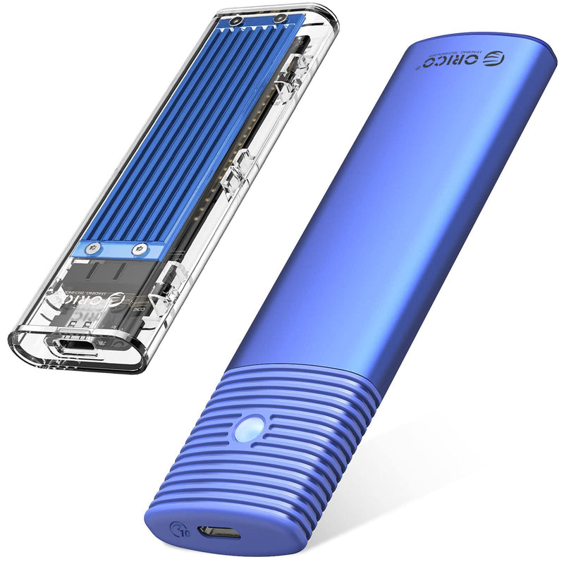 ORICO M.2 NVMe SATA SSD Enclosure Adapter Tool-Free, USB C 3.2 Gen 2 10Gbps NVME, 5Gbps NGFF SATA PCIe M-Key(B+M Key) 2230/2242/2260/2280, Aluminum External M2 Reader Support UASP Trim