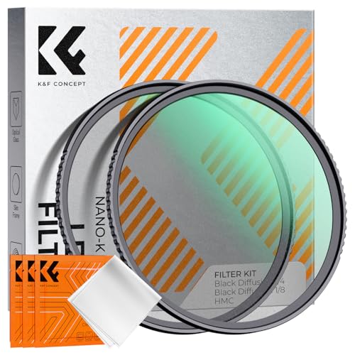 K&F CONCEPT 52mm Black Diffusion 1/4 & 1/8 Filters Kit