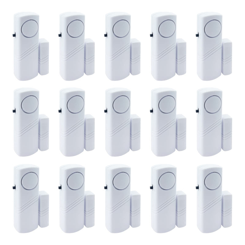 Door Window Alarm, 90DB Door Alarms for Kids Safety, Wireless Sensor Door Window Burglar Alarm-Window Pool Alarms for Home (15 Pack) 15 Pack