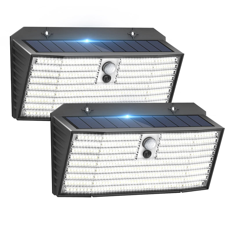[AUSTRALIA] - Upgraded Solar Lights Outdoor, 2 Pack 418 LED Motion Sensor Outdoor Lights, 3 Modes Security Light, IP65 Waterproof Solar Powered Wall Light for Outside Yard Garage Deck Fence 