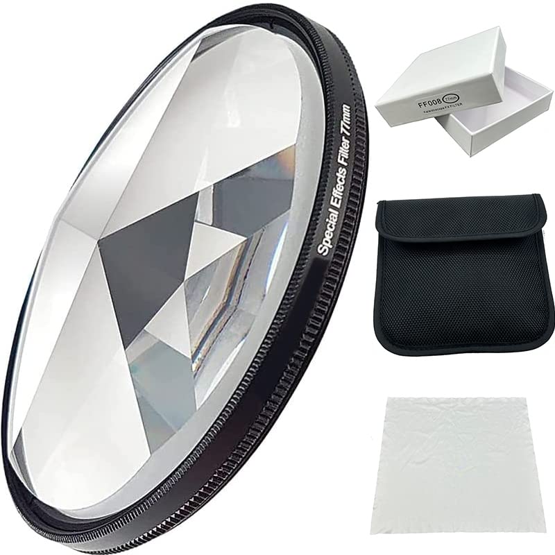 Pentaprism Filter Special Effects 77mm FX Glass Dazzling Film Large Screen Anamorphic DSLR Video Photography Camera Accessories 77mm Pentaprism