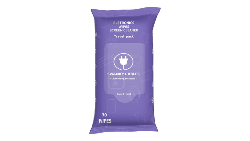 Screen Cleaner Wipes: Electronic Wipes for Screens - Computer Screen Wipes for Lens, Phone, Tv Screen and Monitor Cleaning - Tech Wipes & Microfiber Cloth (Soft Wipes, 30 Count) Soft Wipes