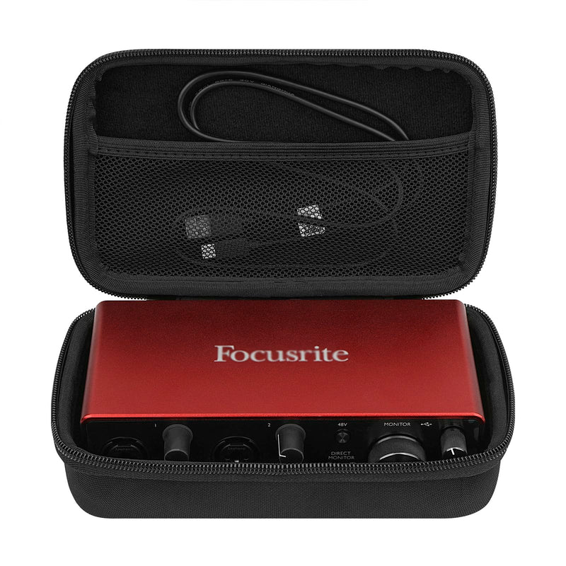 Audio Interface Case, Compatible with Focusrite Scarlett 2i2 3rd Gen Third Generation Audio Interface Cover, Velvet Interior (Black) Black