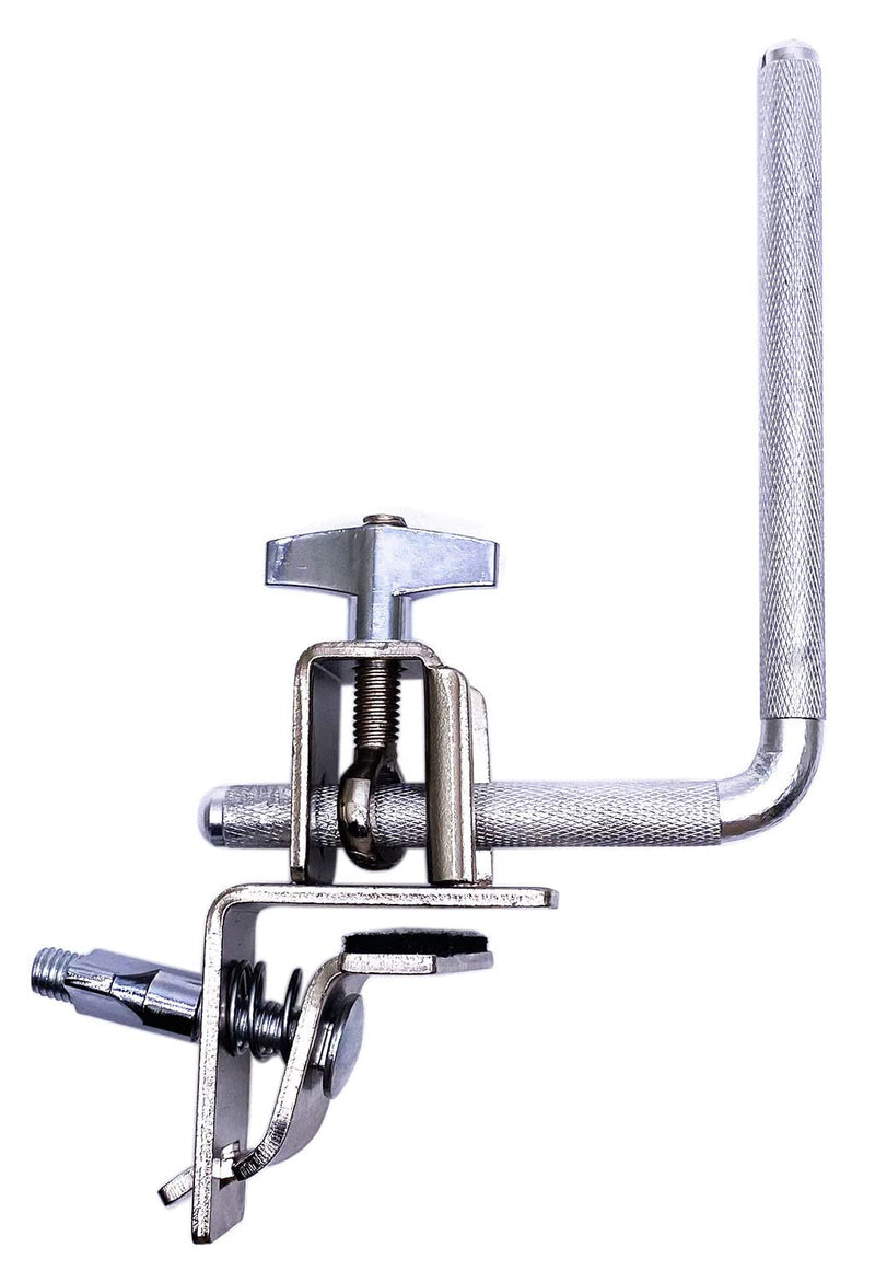 Bass Drum Cowbell Mount Holder Cowbell Clamp with 5" L- Arm Percussion Accessories For Bass Drum Hoop Installation